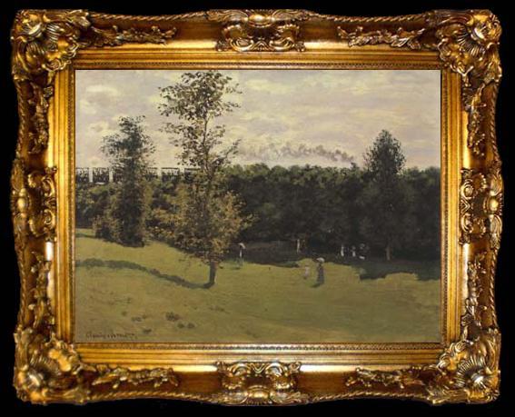 framed  Claude Monet Train in the Country (san32), ta009-2