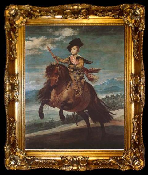 framed  Diego Velazquez Prince Baltasar Carlos Equestrian (mk08), ta009-2