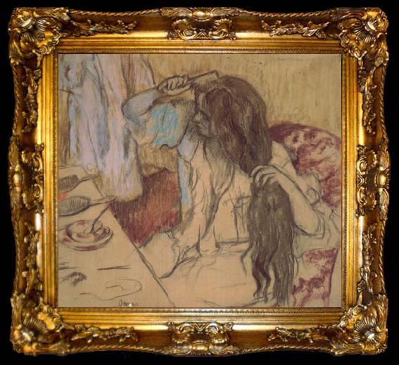 framed  Edgar Degas Woman at Her Toilette (mk05), ta009-2