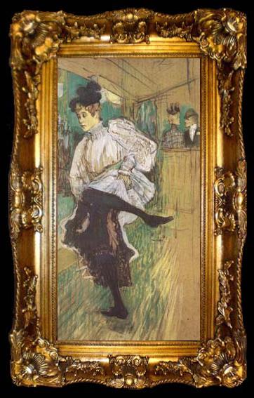 framed  Henri de toulouse-lautrec Jane Avril Dancing (mk09), ta009-2