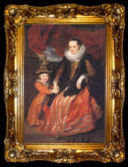 framed  Jacques-Louis David Portrait of susanna fourment and her daughter clara (mk02), ta009-2