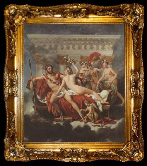 framed  Jacques-Louis David Mars disarmed by venus and the three graces (mk02), ta009-2