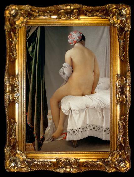 framed  Jean Auguste Dominique Ingres Valpincon Bather (mk09), ta009-2