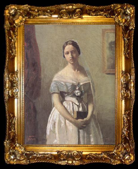 framed  Jean Baptiste Camille  Corot The Bride (mk05), ta009-2