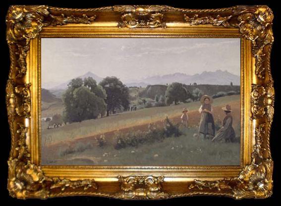 framed  Jean Baptiste Camille  Corot Mornex (mk11), ta009-2
