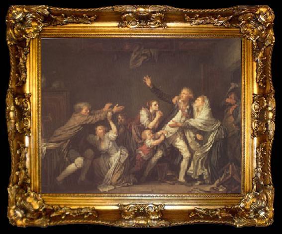 framed  Jean Baptiste Greuze The Paternal Curse or and Ungrateful Son (mk05), ta009-2