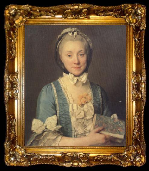 framed  Joseph-Siffred  Duplessis Madame Lenoir Mother of Alexandre Lenoir the Founder of the Museum of French Monuments (mk05), ta009-2