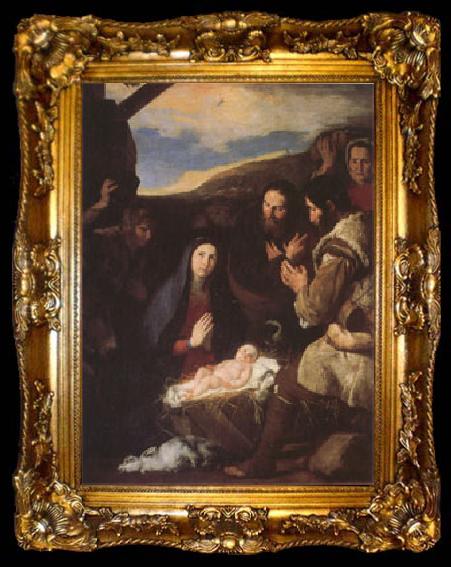 framed  Jusepe de Ribera The Adoration of the Shepherds (mk05), ta009-2