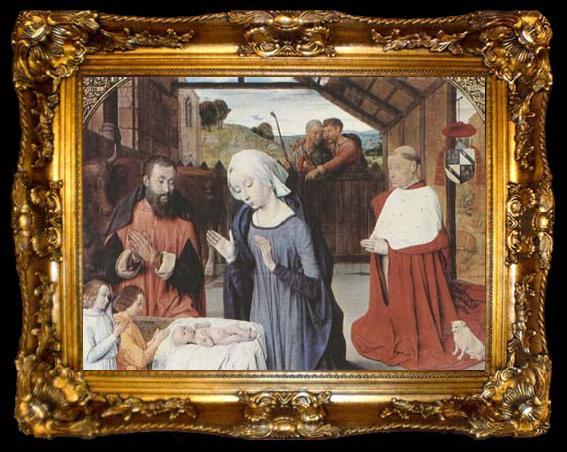 framed  Master of Moulins The Nativity of Cardinal Jean Rolin (mk08), ta009-2