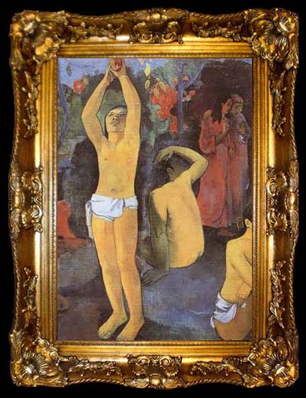 framed  Paul Gauguin What are we (mk07), ta009-2
