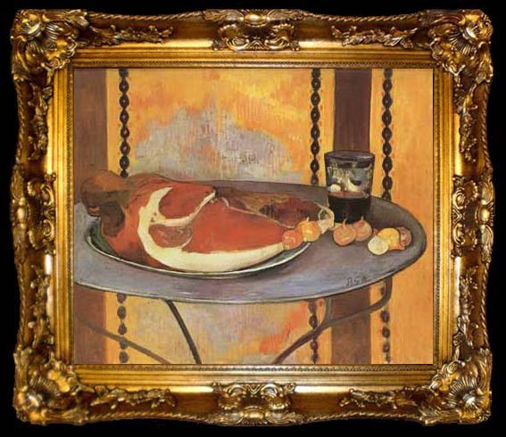 framed  Paul Gauguin Still life with ham (mk07), ta009-2