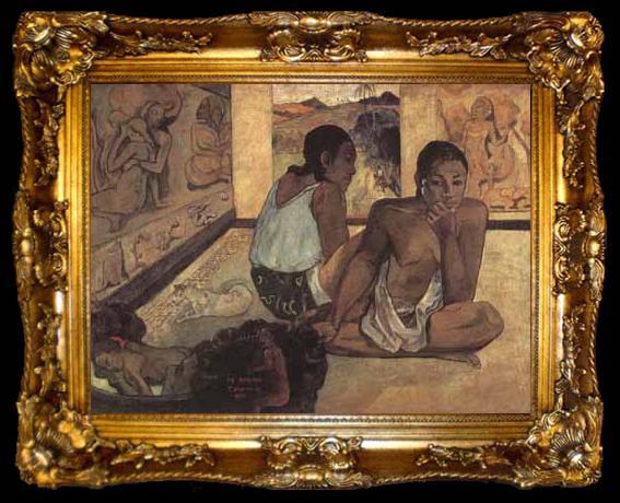 framed  Paul Gauguin Le Repos (mk07), ta009-2