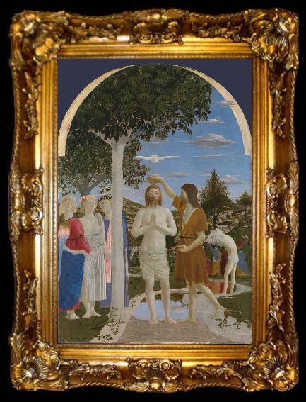 framed  Piero della Francesca The Baptism of Christ (mk08), ta009-2