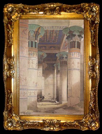 framed  Alma-Tadema, Sir Lawrence David Roberts,Portico of the Temple of Isis at Philae (mk23), ta009-2