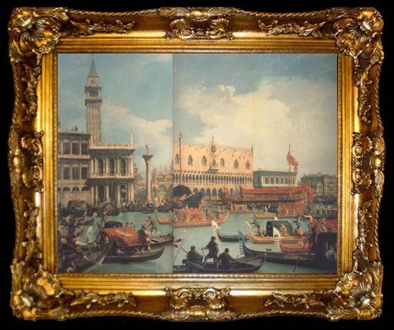 framed  Canaletto Ritorno del bucintoro al Molo nel giorno dell