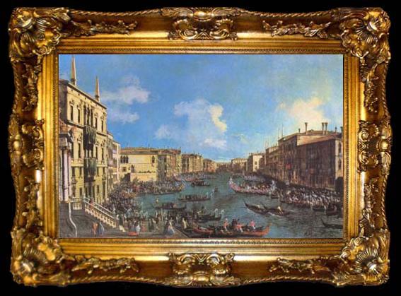 framed  Canaletto Regatta on the Canale Grande (mk08), ta009-2