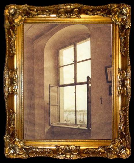 framed  Caspar David Friedrich View of the Artist