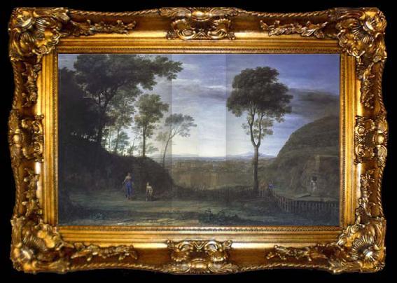 framed  Claude Lorrain Landscape with Christ and the Magdalen (mk17), ta009-2