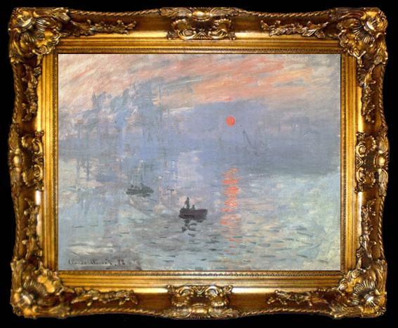 framed  Claude Monet Sunrise (nn02), ta009-2