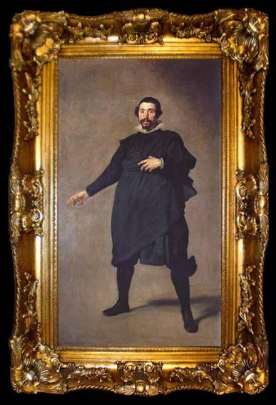 framed  Diego Velazquez Portrait du bouffon Pablo de Valladolid (df02), ta009-2