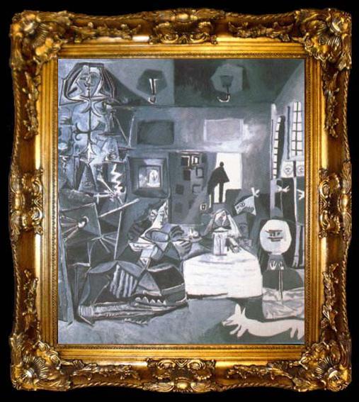 framed  Diego Velazquez Las Meninas (after Velazquez,detail) (df01), ta009-2