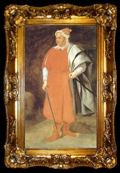 framed  Diego Velazquez Portrait du bouffon don Cristobal de Castaneda y Pernia (Barbarroja) (df02), ta009-2