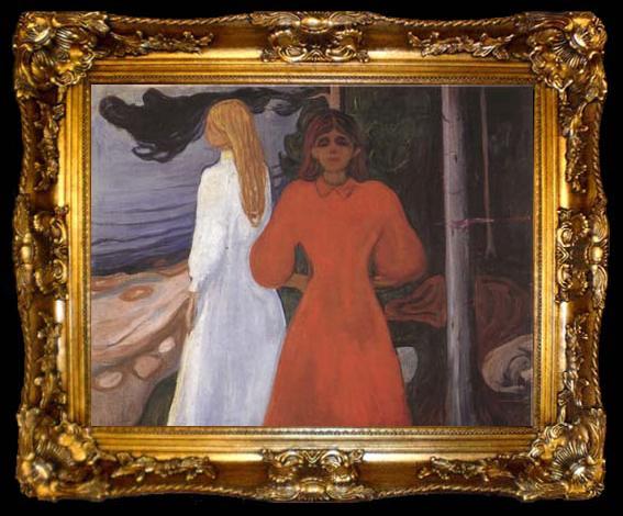 framed  Edvard Munch Red and White (mk19), ta009-2