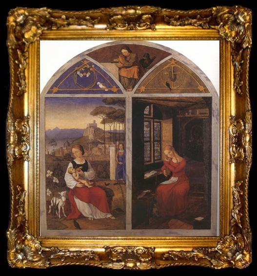 framed  Franz Pforr Shulamit and Mary (mk22), ta009-2