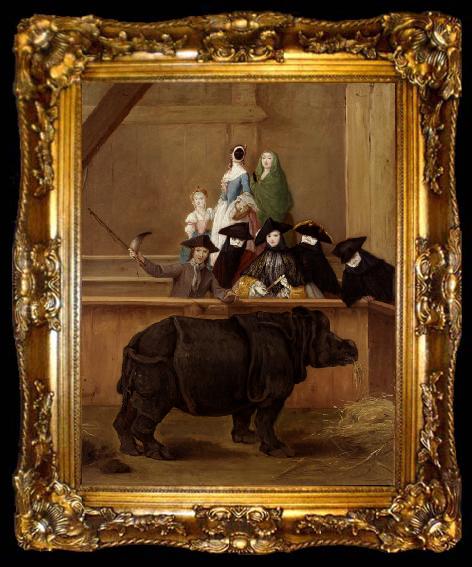 framed  LONGHI, Pietro The Rhinoceros (mk08), ta009-2