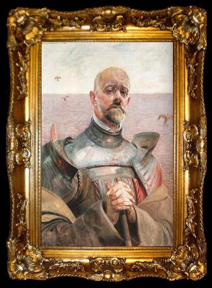 framed  Malczewski, Jacek Self-Portrait in Armour (mk19), ta009-2