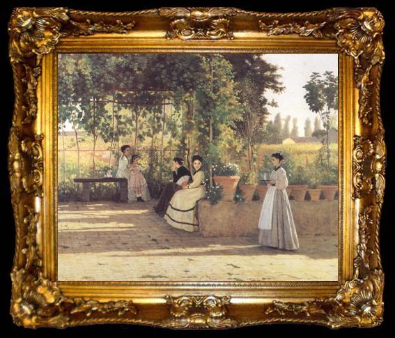 framed  Silvestro lega The Pergola (nn02), ta009-2