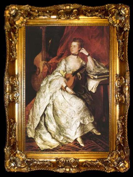 framed  Thomas Gainsborough Miss Anne Ford (mk08), ta009-2