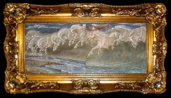framed  Walter Crane The Horses of Neptune (mk19), ta009-2