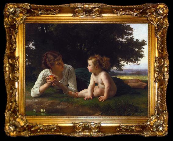 framed  Adolphe William Bouguereau Temptation (mk26), ta009-2