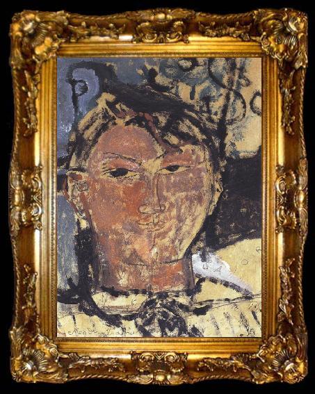 framed  Amedeo Modigliani Portrait of Pablo Picasso (mk39), ta009-2