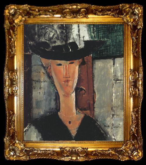 framed  Amedeo Modigliani Madam Pompadour (mk39), ta009-2