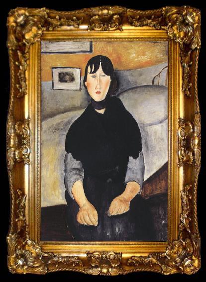 framed  Amedeo Modigliani Young Woman of the People (mk39), ta009-2