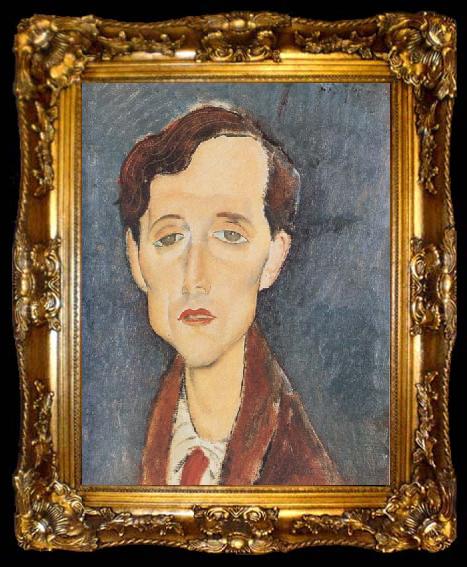 framed  Amedeo Modigliani Frans Hellens (mk38), ta009-2