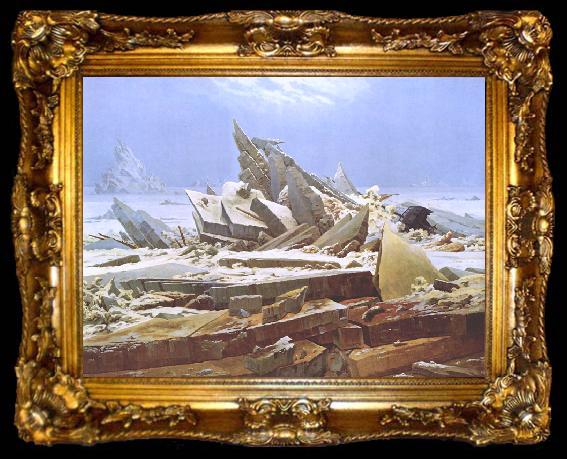 framed  Caspar David Friedrich The Wreck of the Hope (nn03), ta009-2