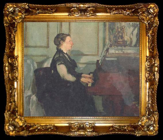 framed  Edouard Manet Mme Manet at the Piano (mk40), ta009-2
