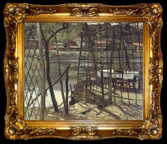 framed  Eilif Peterssen Bas Meudon Landscape (nn02), ta009-2