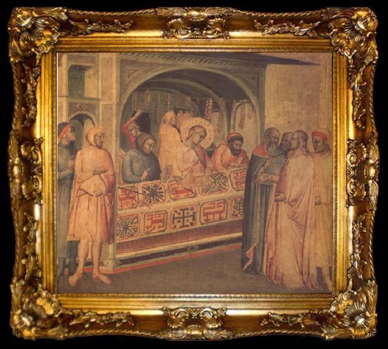 framed  GADDI, Taddeo Saint Eligius in the Goldsmith