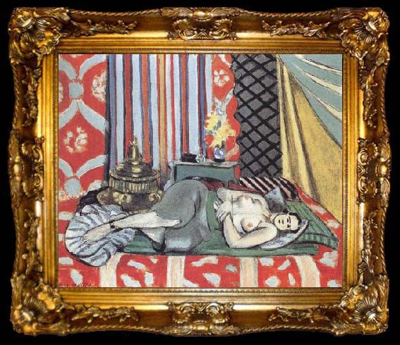 framed  Henri Matisse Odalisque with Grey Culottes (mk35), ta009-2