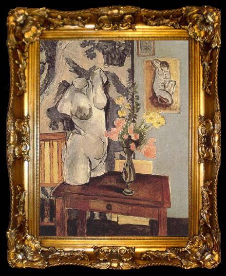 framed  Henri Matisse Greek Torso and Bouquet (mk35), ta009-2