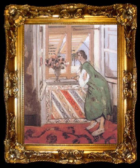 framed  Henri Matisse Young Girl in a Green Dress (mk35), ta009-2