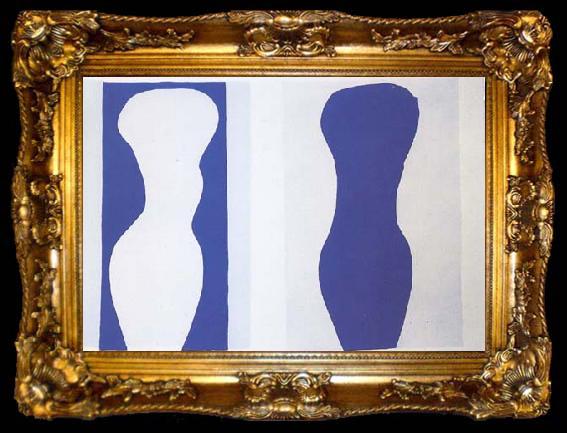 framed  Henri Matisse Shapes white Torso and Blue Torso(Jazz) (mk35), ta009-2