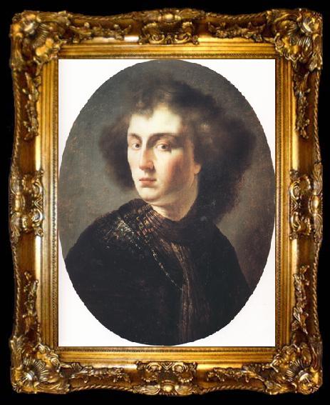 framed  Isack jouderville Bust of a young Man (mk33), ta009-2