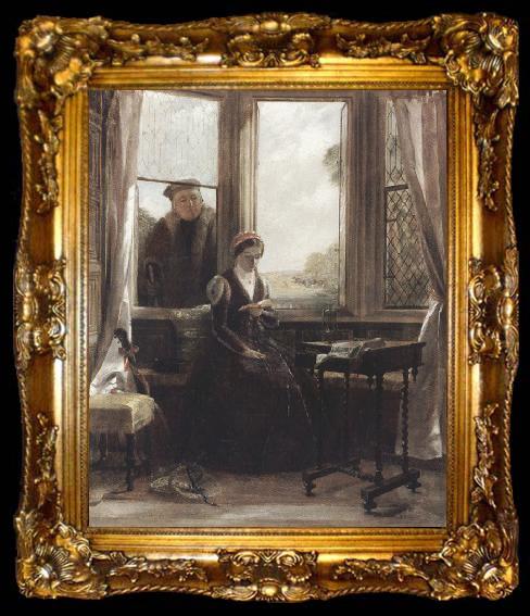 framed  John callcott horsley,R.A. Lady Jane Grey and Roger Ascham (mk37), ta009-2