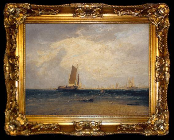 framed  Joseph Mallord William Turner Fishing upon Blythe-sand,tide setting in (mk31), ta009-2