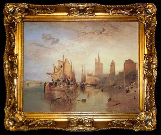 framed  Joseph Mallord William Turner Cologne,the arrival lf a pachet boat;evening (mk31), ta009-2